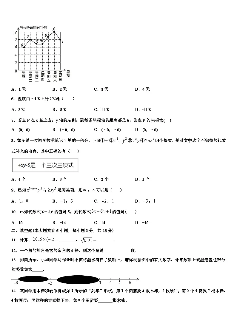 2026届广东省惠州惠城区五校联考数学七年级第一学期期末监测模拟试题含解析第2页