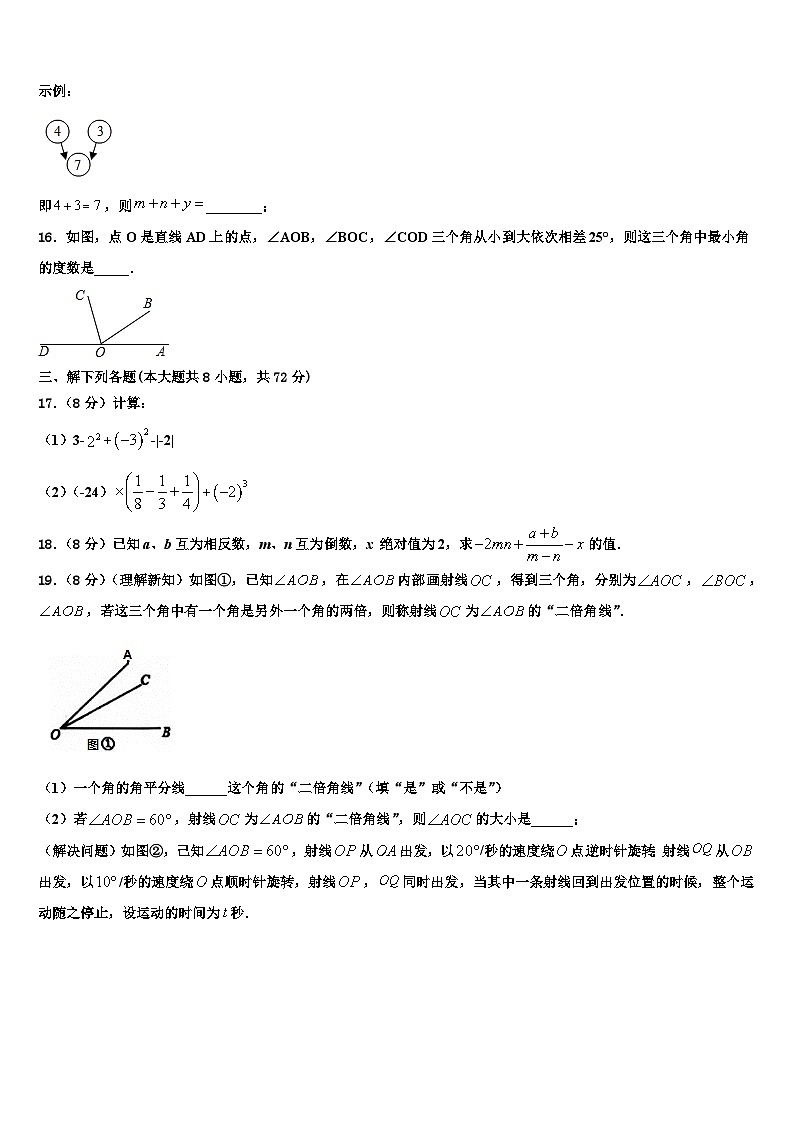 2026届广东省惠州市惠东县七年级数学第一学期期末联考模拟试题含解析第3页