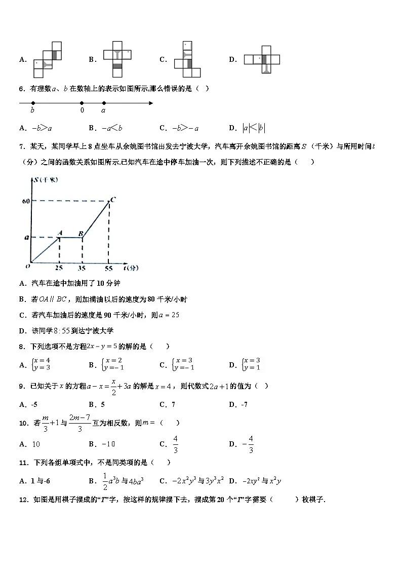 2026届广东省揭阳市名校数学七上期末监测模拟试题含解析第2页