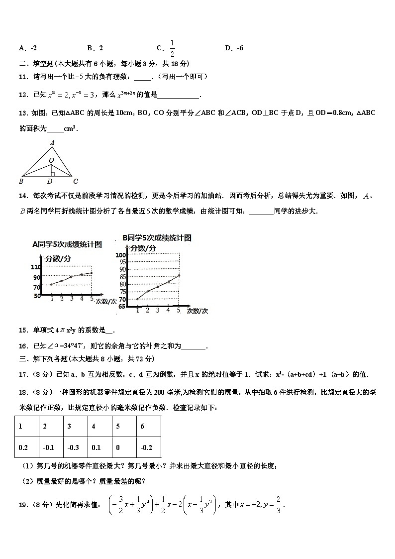 2026届广东省汕头市潮阳实验学校数学七年级第一学期期末学业质量监测模拟试题含解析第3页