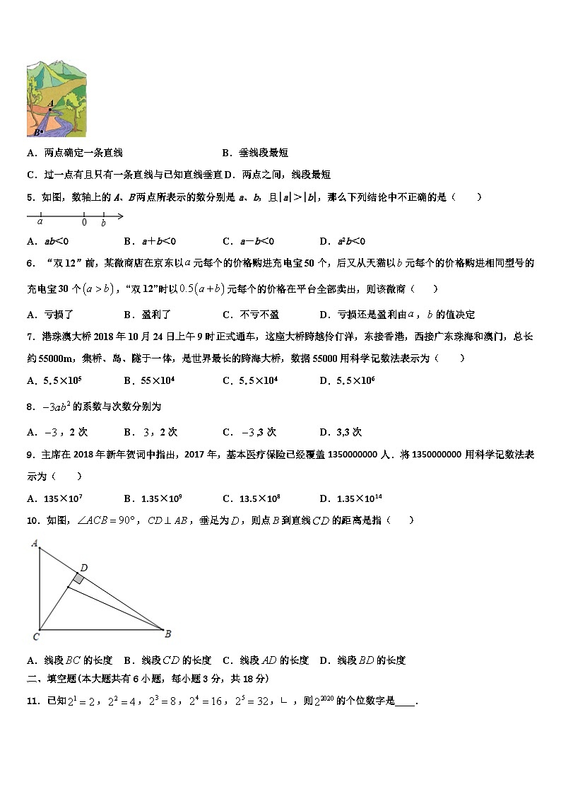 2026届广西百色市数学七上期末学业质量监测试题含解析第2页