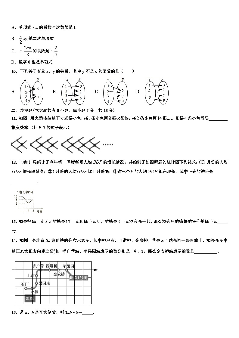 2026届广西壮族自治区河池市七年级数学第一学期期末综合测试试题含解析第2页