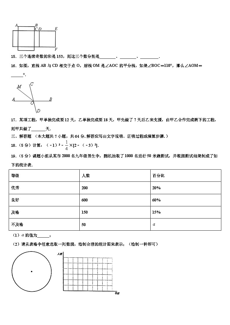 2026届广州市从化区从化七中学数学七上期末检测模拟试题含解析第3页