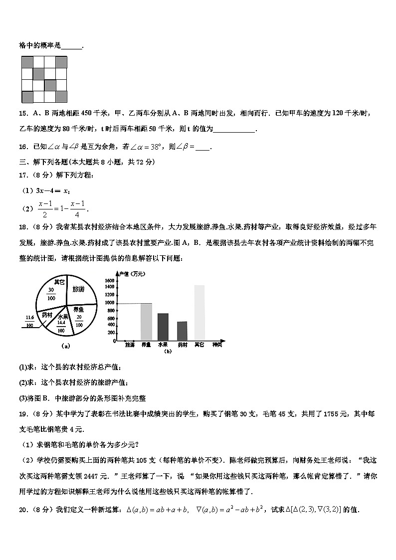 2026届广西来宾市九级数学七年级第一学期期末考试试题含解析第3页