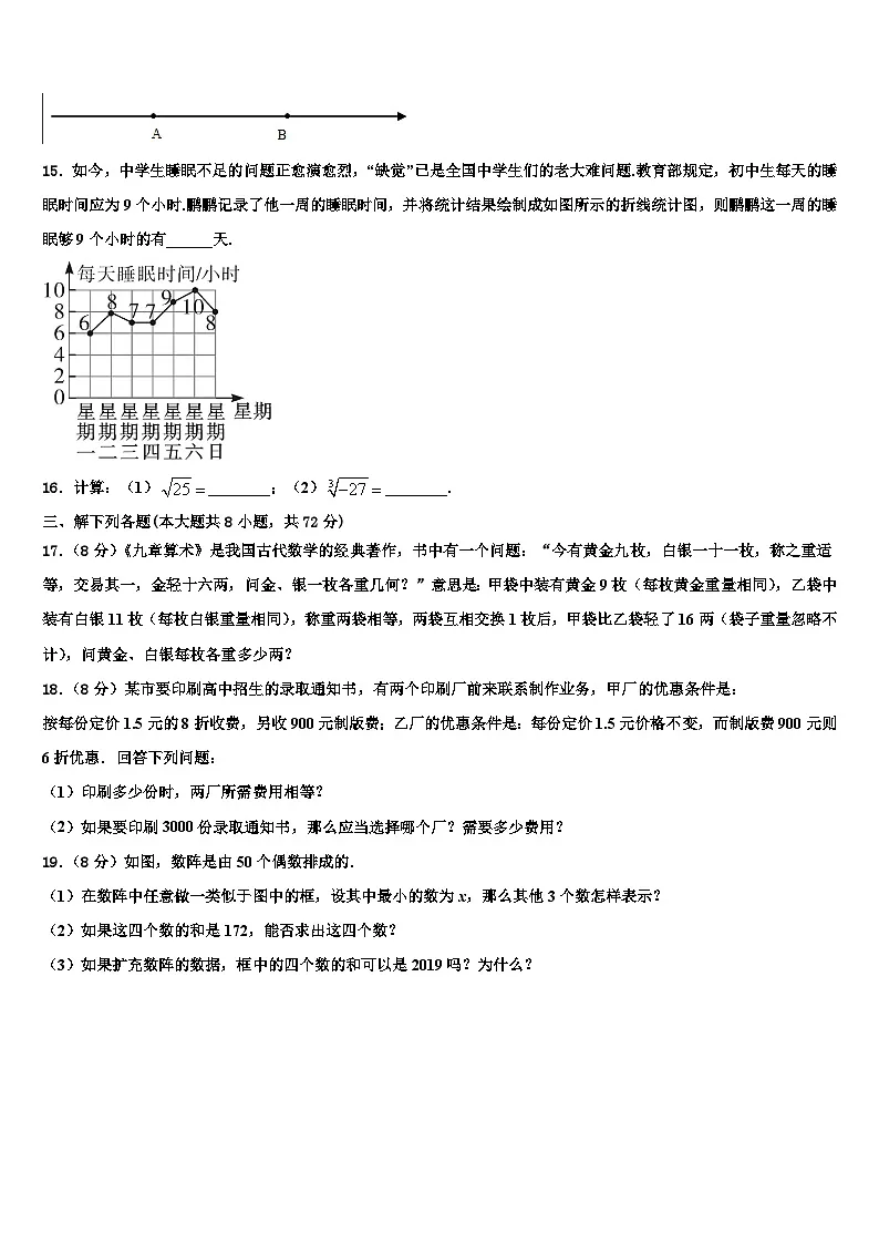 2026届广西南宁市第十八中学数学七上期末质量跟踪监视试题含解析第3页