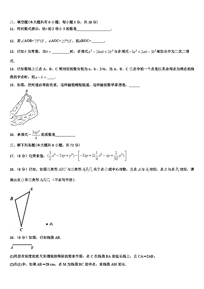 2026届合肥市重点中学七年级数学第一学期期末经典试题含解析第3页