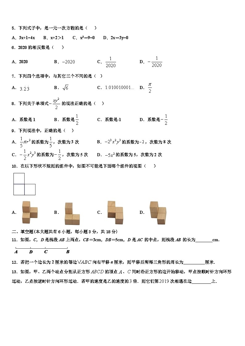2026届海南省华东师范大第二附属中学数学七年级第一学期期末复习检测模拟试题含解析第2页