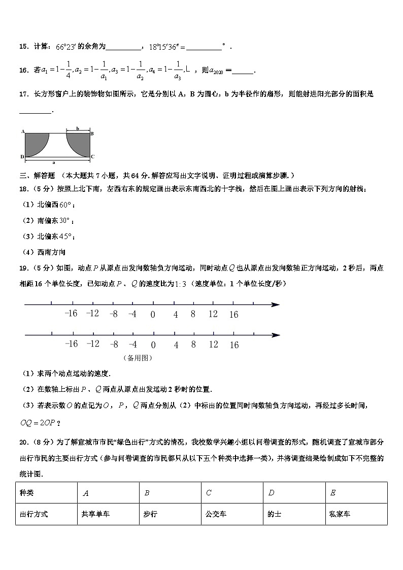 2026届海南省三亚市数学七年级第一学期期末学业质量监测模拟试题含解析第3页