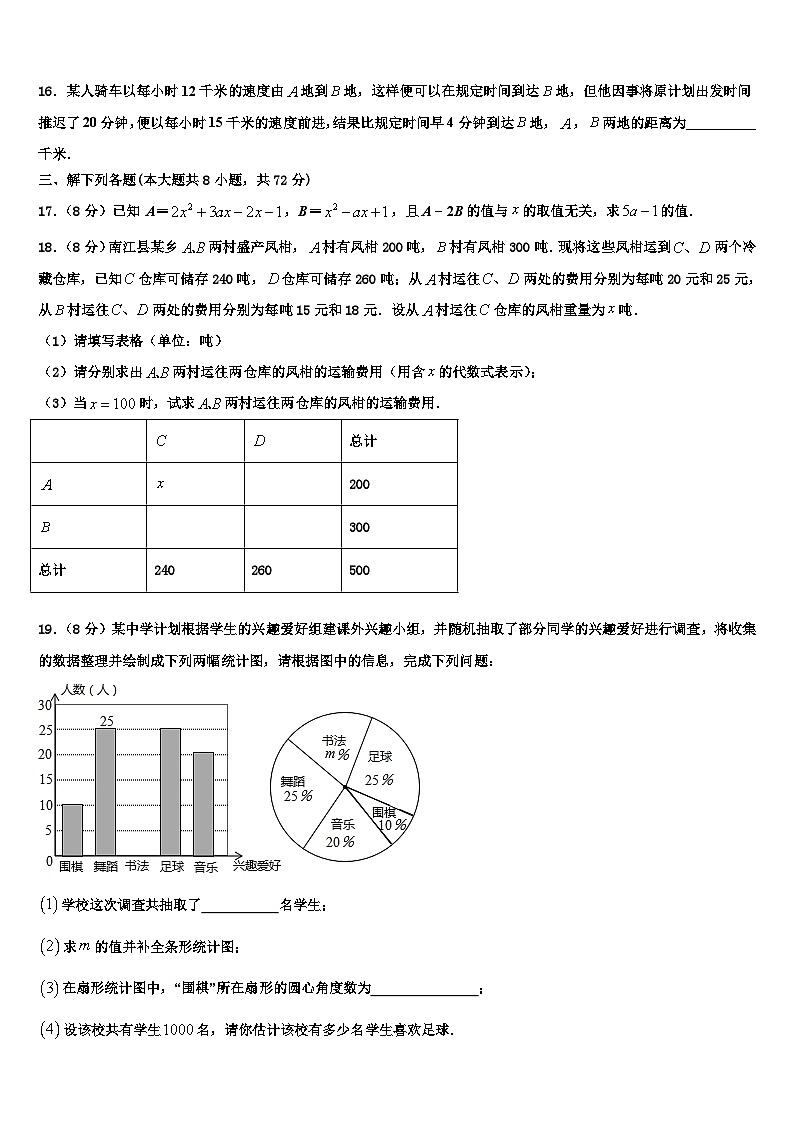 2026届河北省丰宁县数学七年级第一学期期末考试试题含解析第3页