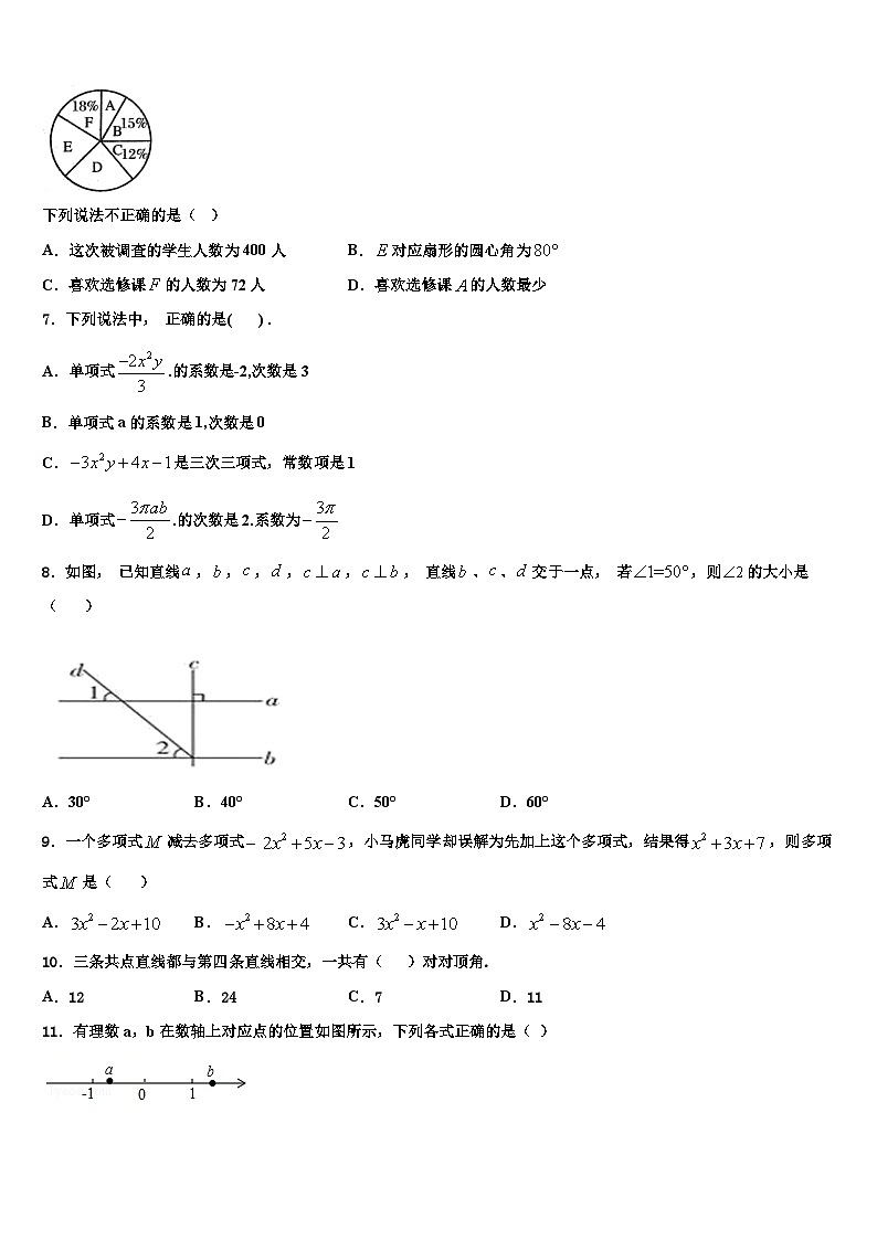 2026届河南省南阳市内乡县数学七年级第一学期期末调研试题含解析第2页