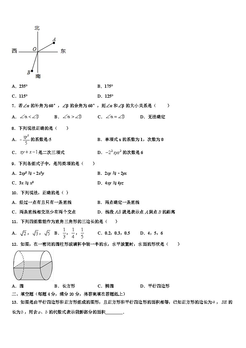 2026届河南省郑州市郑州枫杨外国语学校数学七上期末质量跟踪监视模拟试题含解析第2页