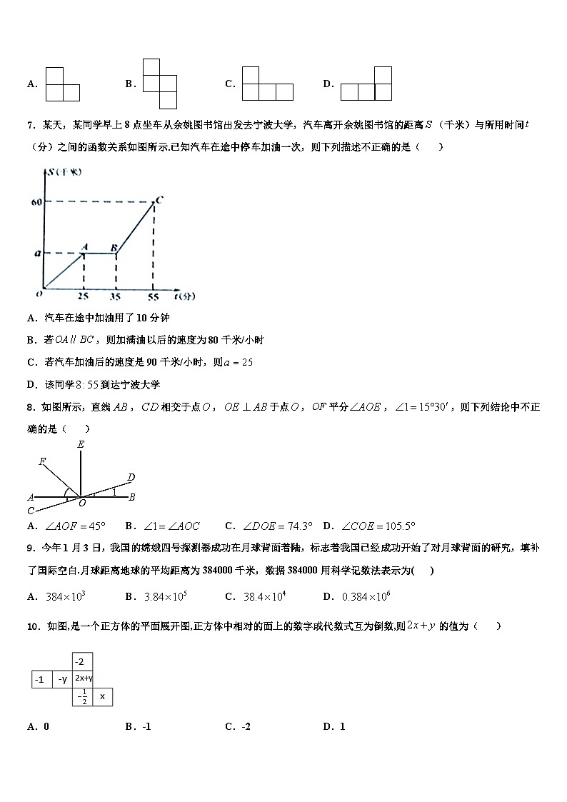 2026届河南省驻马店市泌阳县数学七上期末监测模拟试题含解析第2页