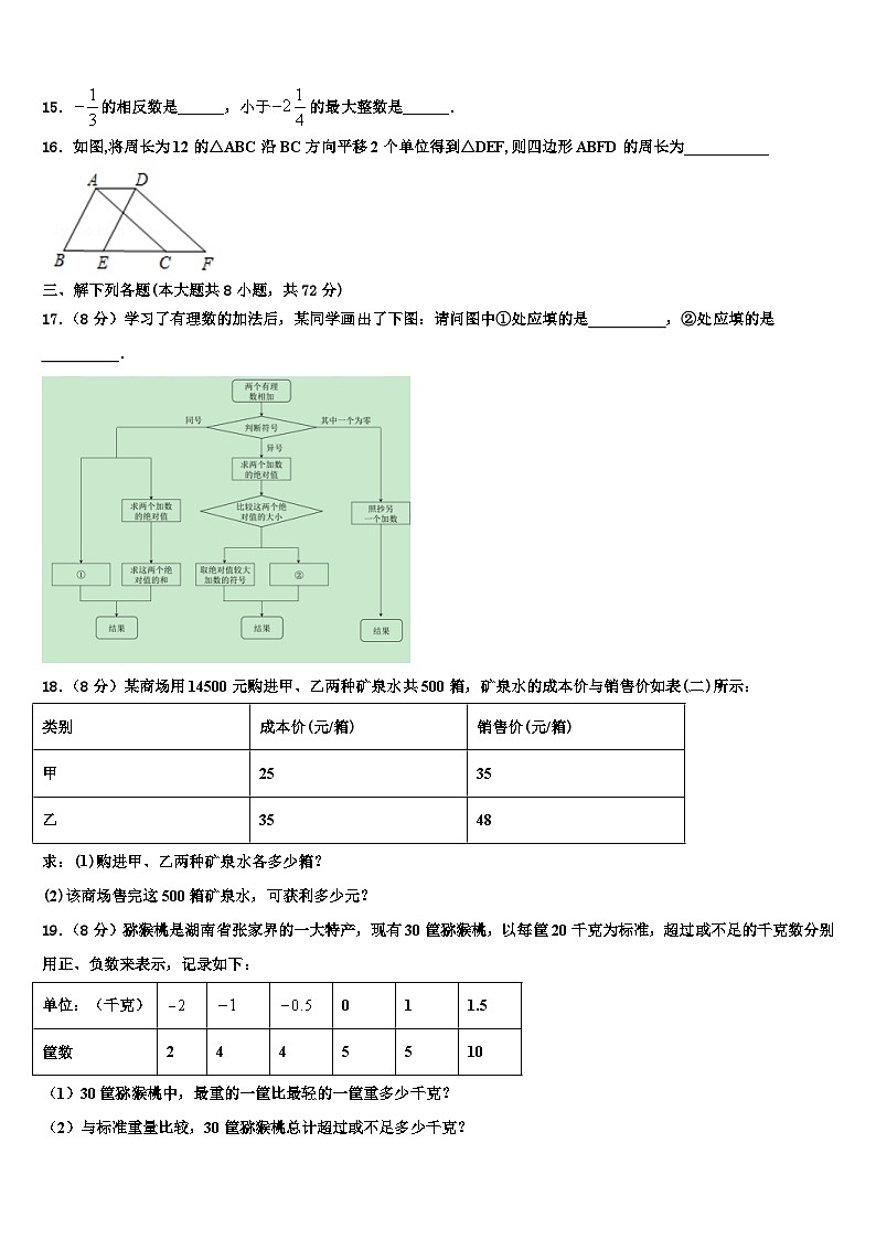 2026届河南郑州中学原区郑州中学原实验学校数学七上期末考试模拟试题含解析第3页