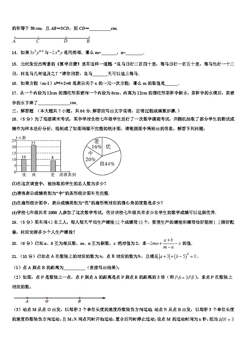 2026届菏泽市重点中学七年级数学第一学期期末达标检测模拟试题含解析第3页