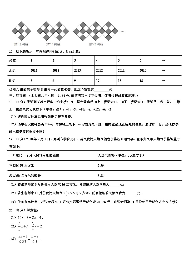 2026届黑龙江红光农场学校数学七年级第一学期期末经典模拟试题含解析第3页