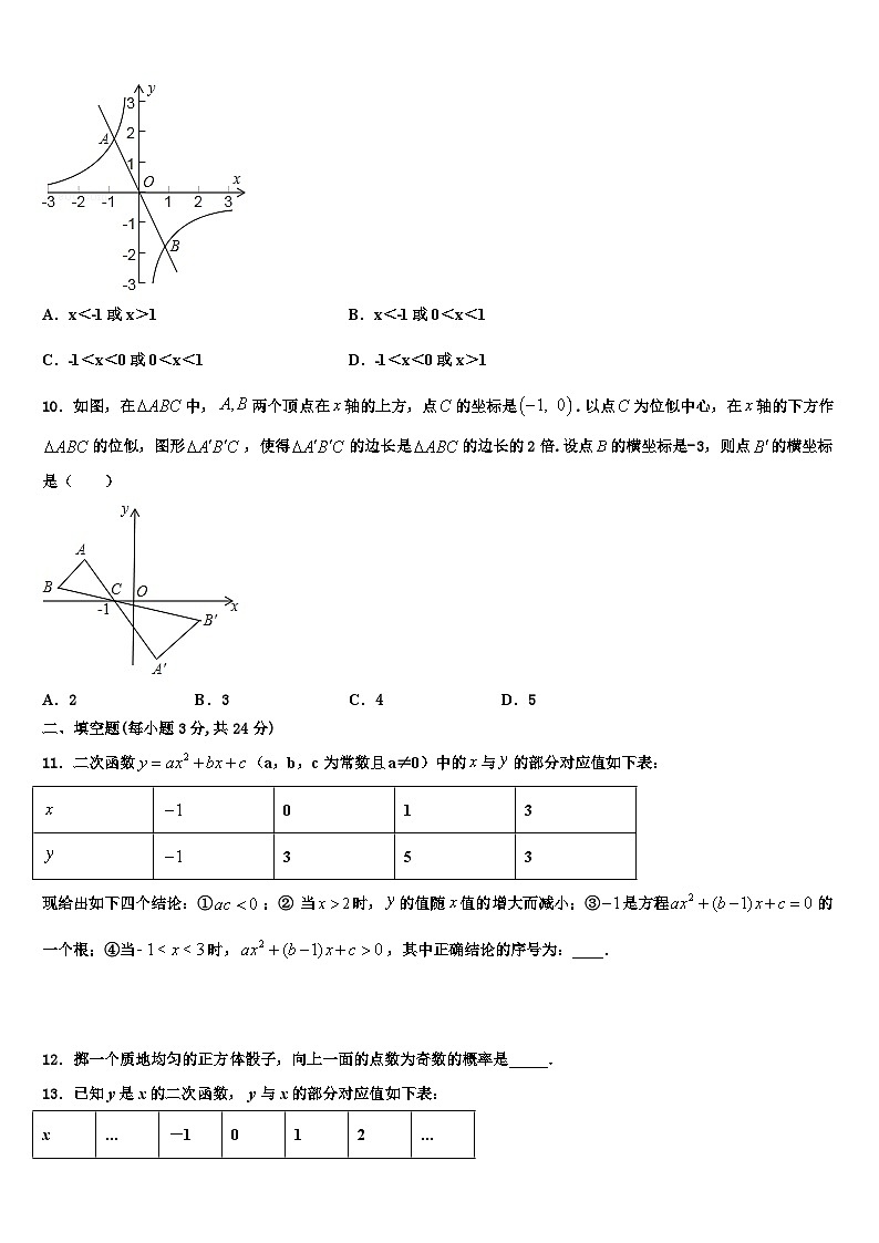 2026届广东省深圳龙华区七校联考数学九年级第一学期期末教学质量检测试题含解析第3页