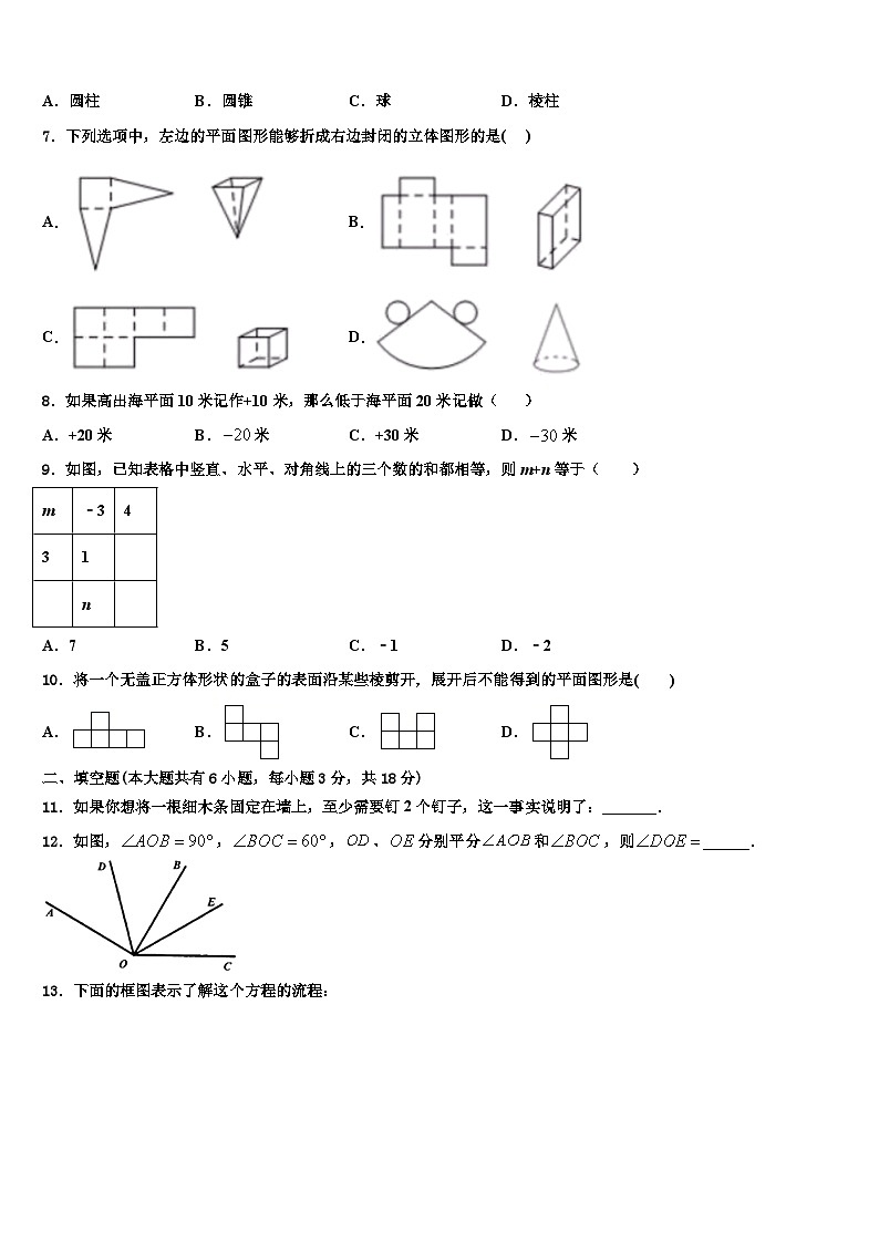 2026届黑龙江省哈尔滨市道外区数学七年级第一学期期末预测试题含解析第2页