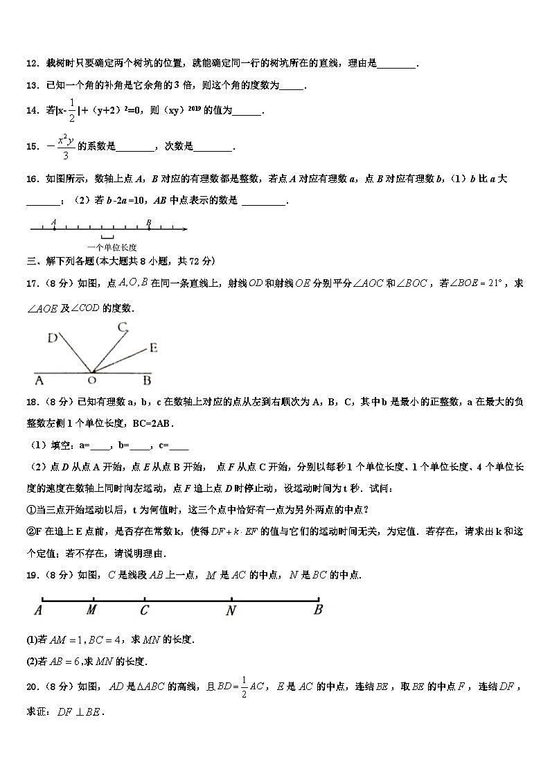2026届红河市重点中学数学七年级第一学期期末达标检测模拟试题含解析第3页