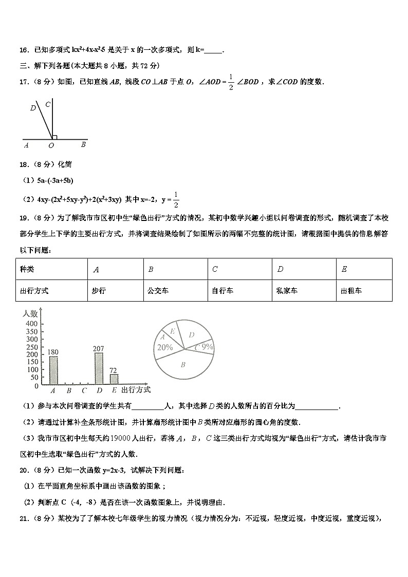 2026届湖北省黄冈市麻城市顺河镇数学七年级第一学期期末教学质量检测试题含解析第3页