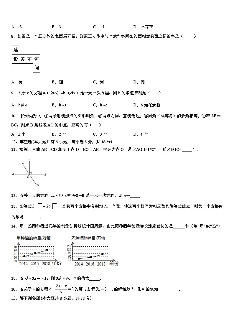 2026届湖南省武汉市常青第一学校七年级数学第一学期期末质量检测试题含解析第2页