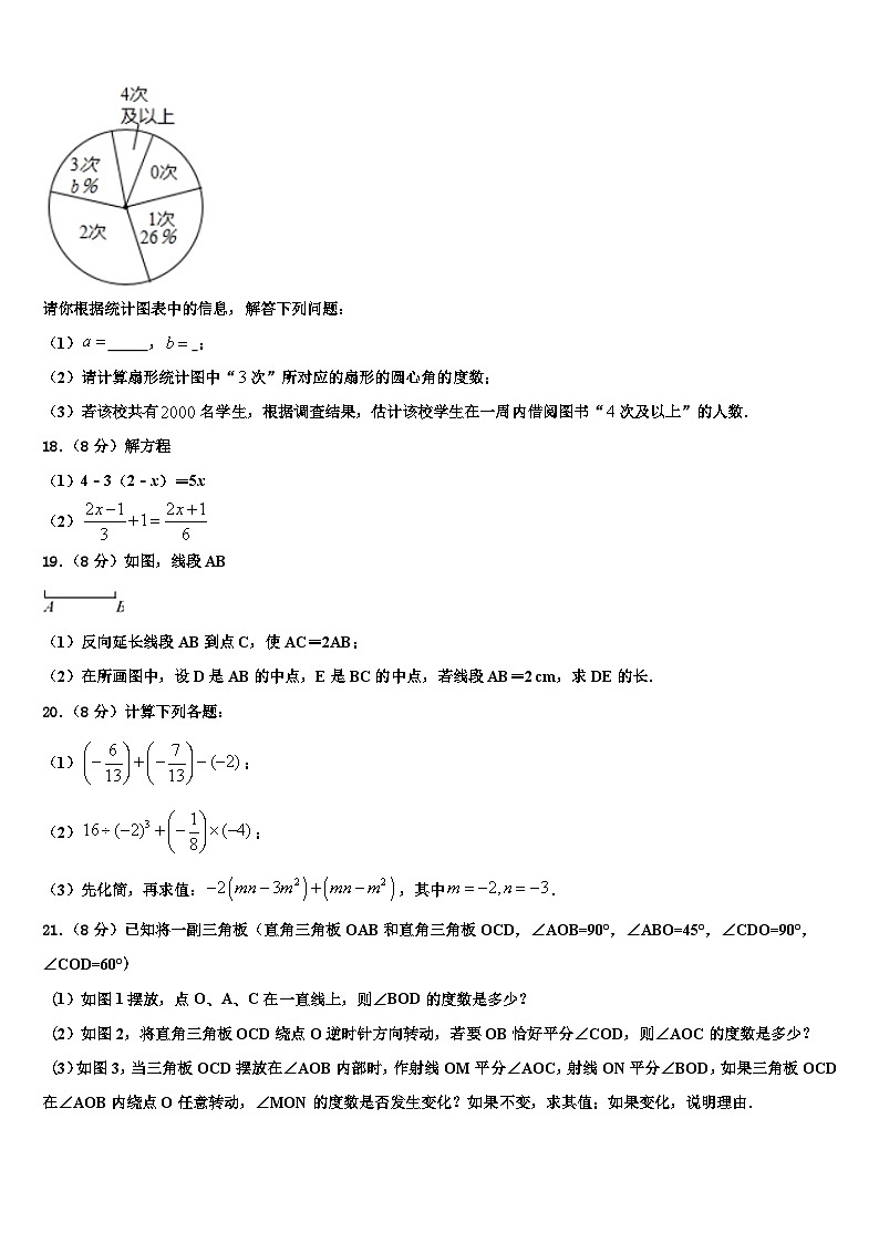 2026届湖北省十堰市竹山县数学七年级第一学期期末达标检测试题含解析第3页