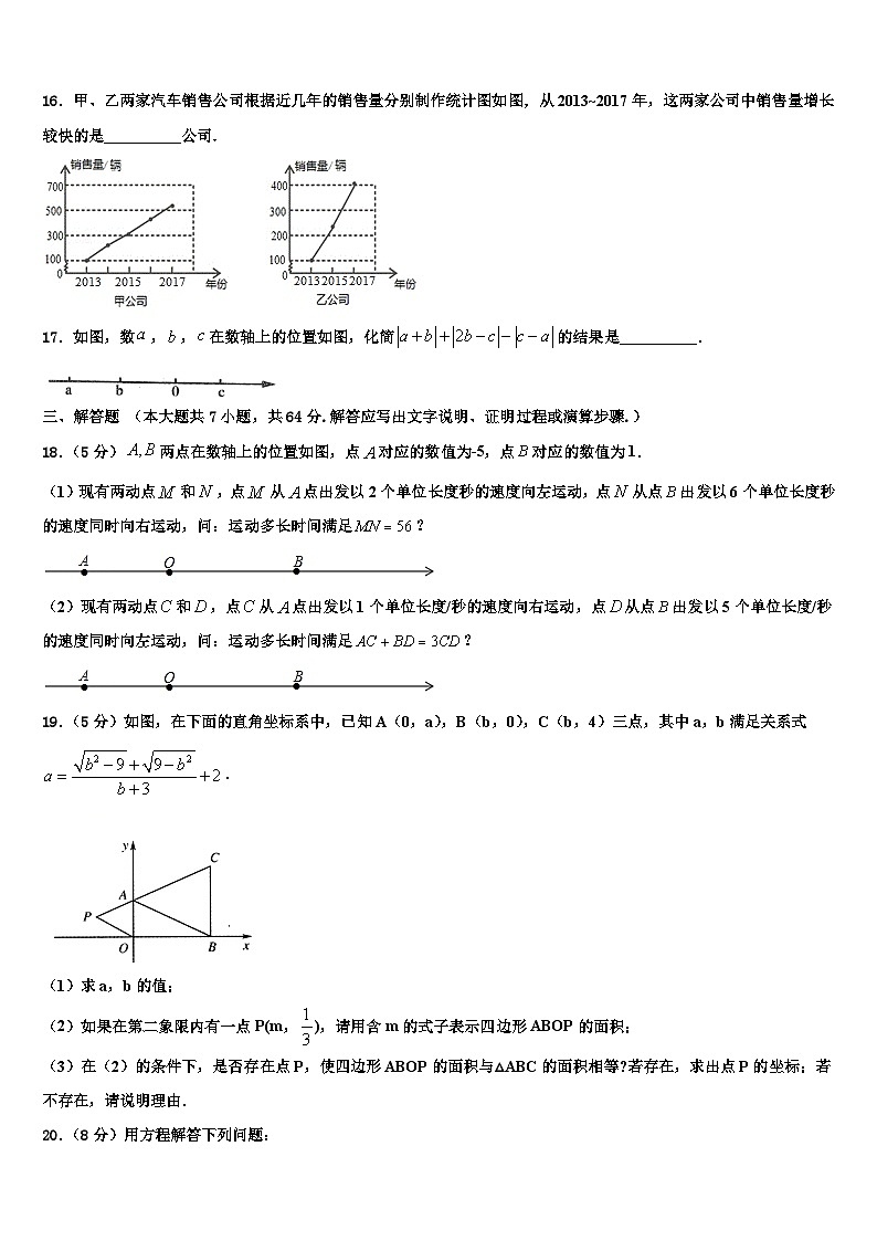 2026届湖北襄阳市第二十六中学数学七年级第一学期期末考试模拟试题含解析第3页
