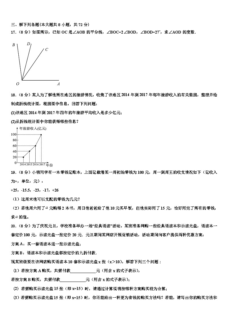 2026届湖南省郴州市湘南中学数学七上期末考试试题含解析第3页