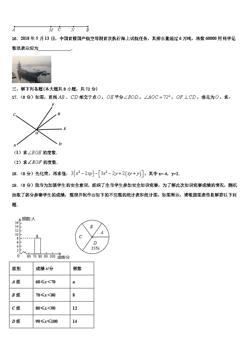 2026届济宁市重点中学数学七上期末检测模拟试题含解析第3页