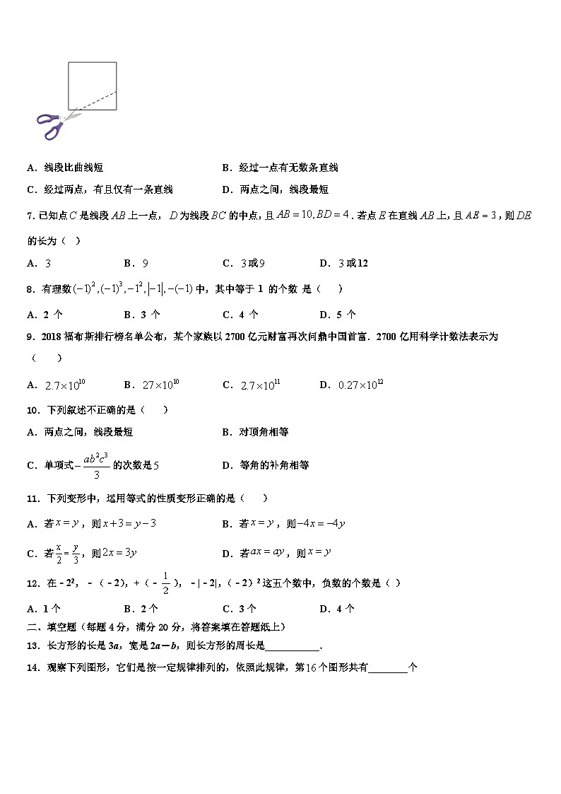 2026届江苏省南京秦淮外国语学校七年级数学第一学期期末调研模拟试题含解析第2页