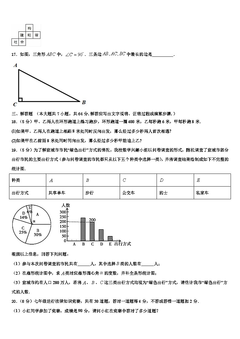 2026届江苏省南京师大附中树人学校七年级数学第一学期期末调研模拟试题含解析第3页