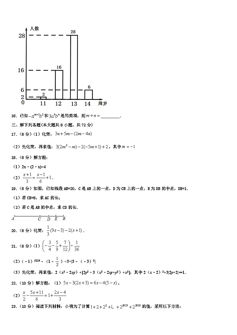 2026届江苏省南京市溧水区五校七年级数学第一学期期末达标测试试题含解析第3页