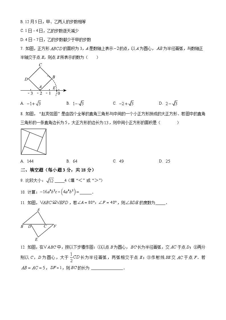精品解析：吉林省长春市榆树市慧望初级中学2024-2025学年八年级上学期期末数学测试题（原卷版）第2页