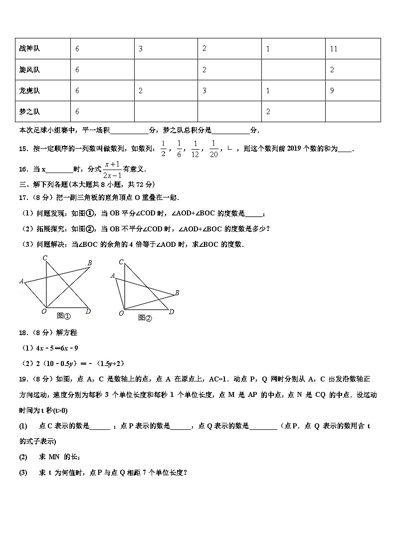 2026届江苏省盐都市盐都初级中学数学七年级第一学期期末质量跟踪监视试题含解析第3页