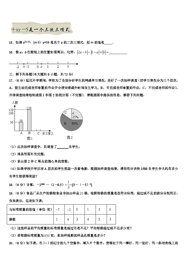 2026届江苏省宿迁市数学七上期末达标检测试题含解析第3页