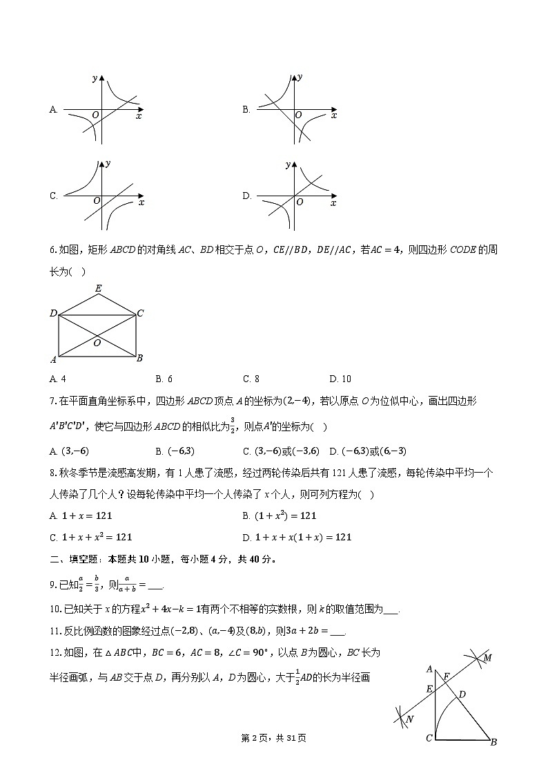 2025-2026学年四川省成都市锦江区嘉祥外国语学校九年级（上）期中数学试卷第2页
