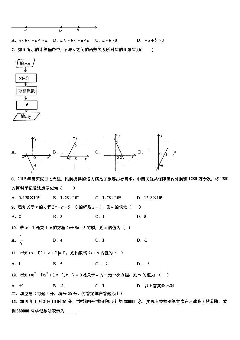 2026届廊坊市重点中学数学七年级第一学期期末达标测试试题含解析第2页