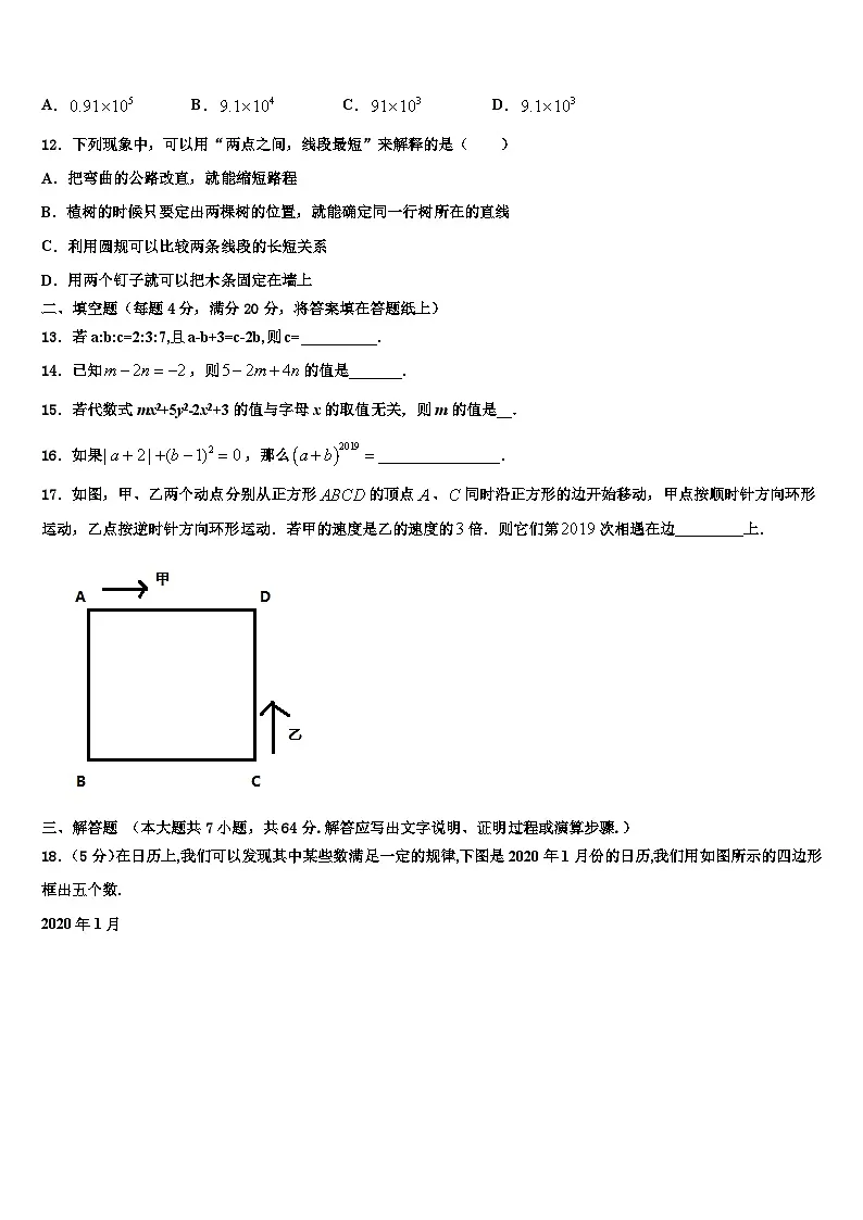 2026届辽宁省大石桥市数学七年级第一学期期末检测试题含解析第3页