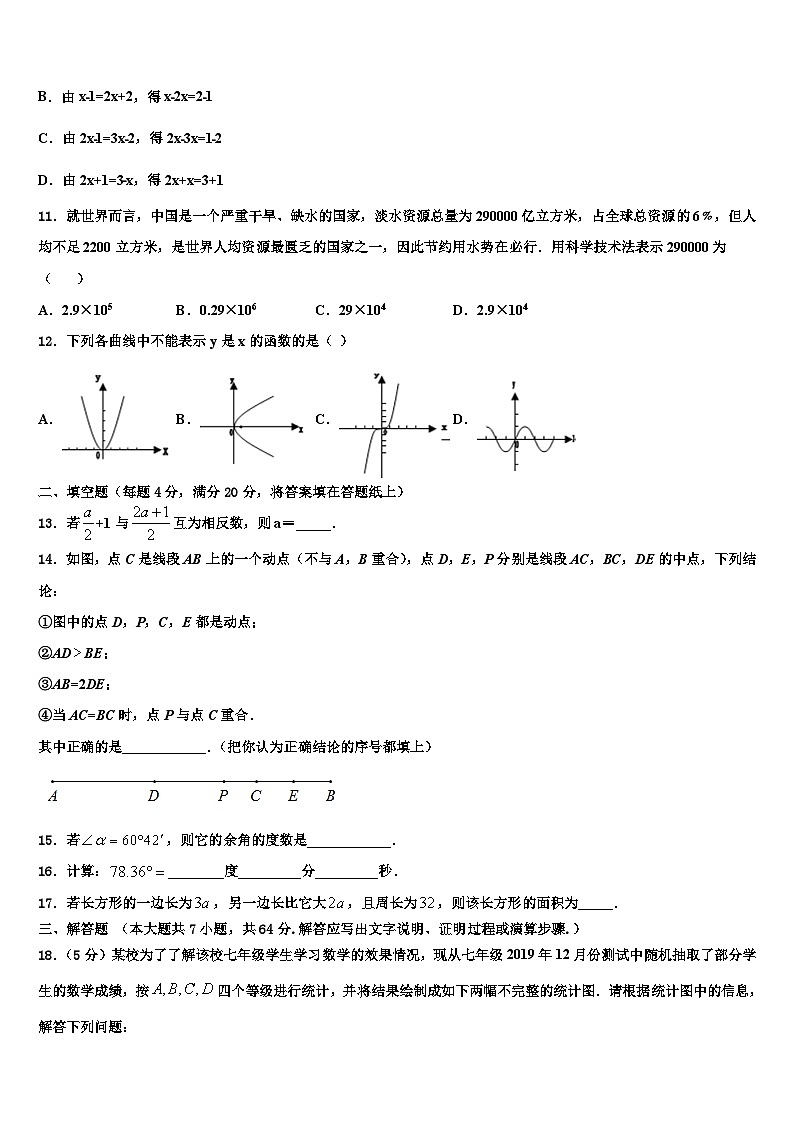 2026届辽宁省丹东市第十四中学七年级数学第一学期期末经典试题含解析第3页
