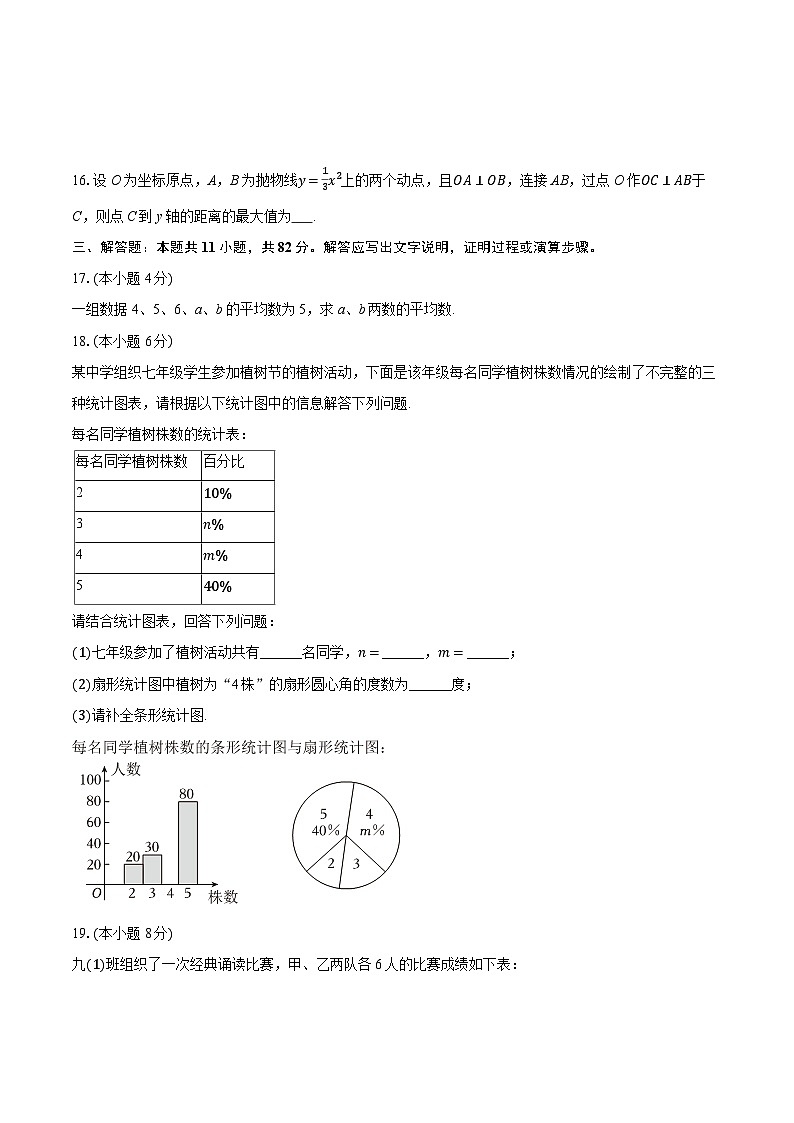 2025-2026学年江苏省苏州市高新一中九年级（上）期中数学试卷第3页