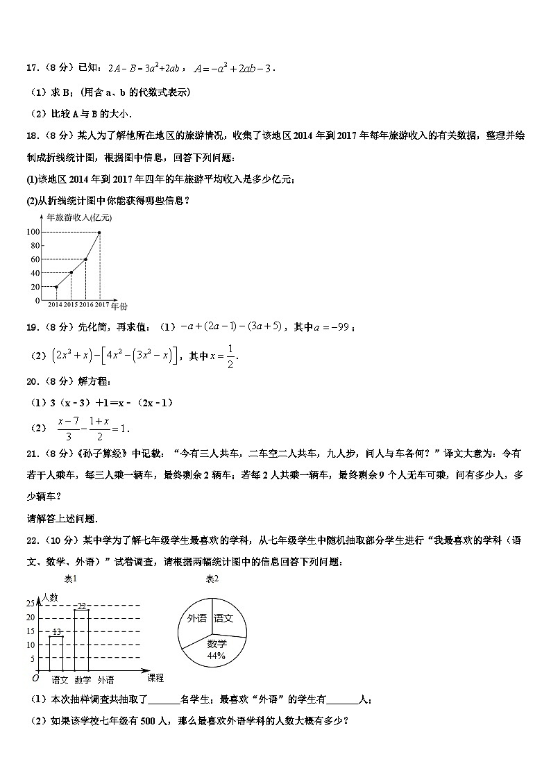 2026届山东省德州临邑县联考七年级数学第一学期期末统考试题含解析第3页