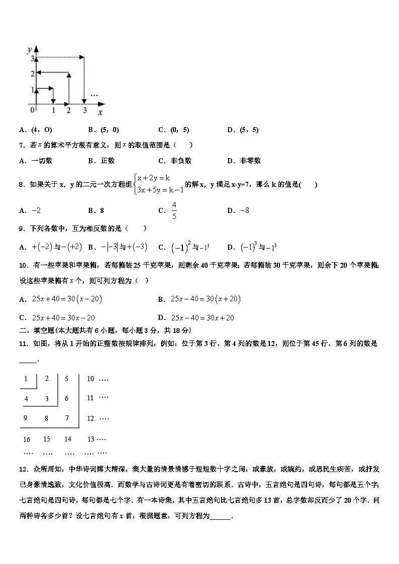 2026届山东省滨州市部分学校数学七年级第一学期期末调研试题含解析第2页