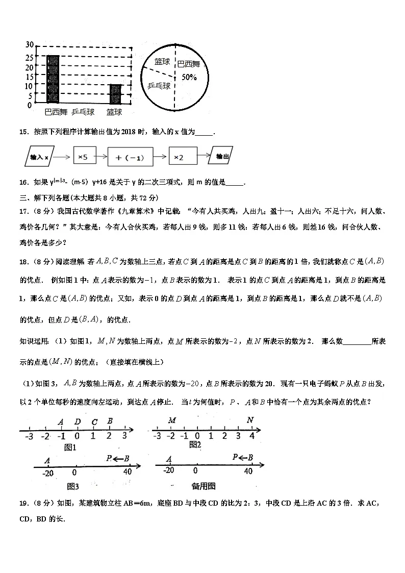 2026届山东省牡丹区胡集中学七年级数学第一学期期末监测试题含解析第3页