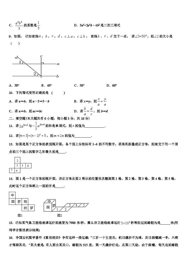 2026届山东省济宁地区七年级数学第一学期期末复习检测模拟试题含解析第2页