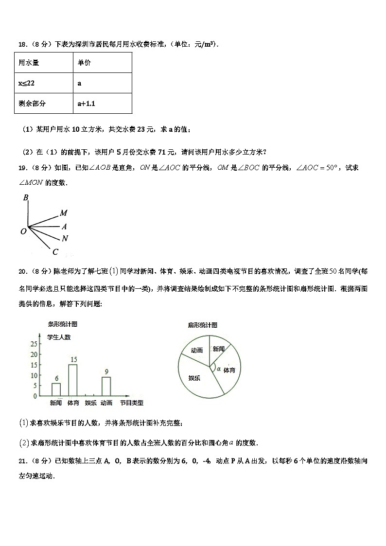 2026届山东省乐陵市实验中学数学七年级第一学期期末达标测试试题含解析第3页