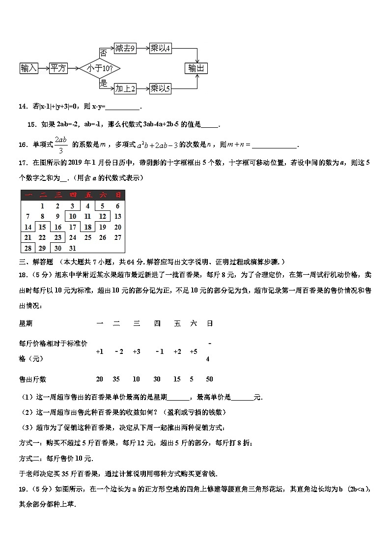 2026届山东省临沂蒙阴县联考数学七年级第一学期期末教学质量检测试题含解析第3页