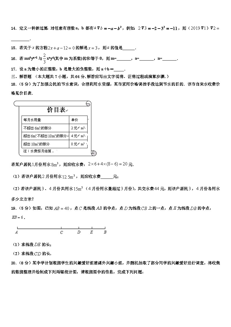 2026届山东省淄博市临淄区七年级数学第一学期期末学业质量监测模拟试题含解析第3页