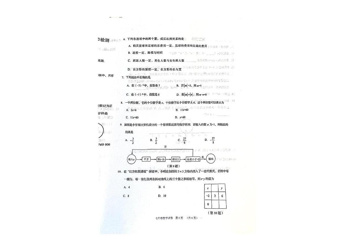 辽宁省葫芦岛市兴城市2025-2026学年七年级上学期同步检测数学试卷（月考）第2页