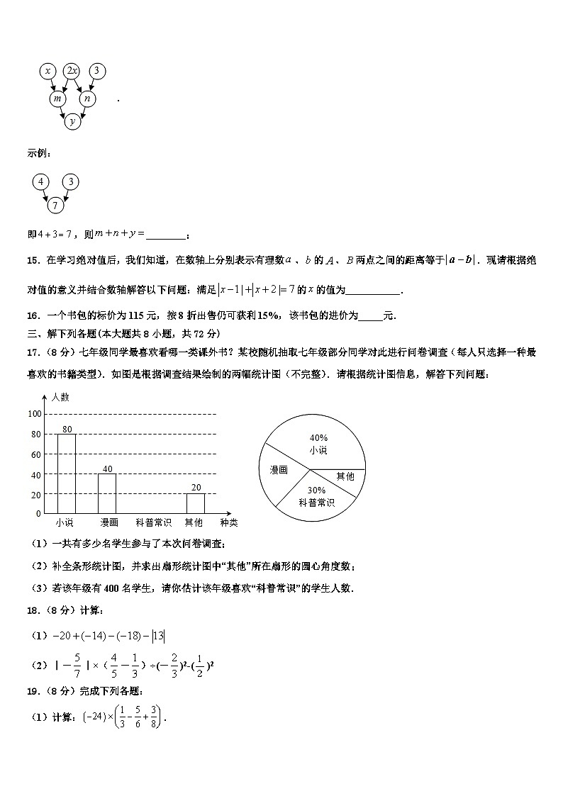 2026届陕西省西安市（师大附中）数学七年级第一学期期末达标检测模拟试题含解析第3页