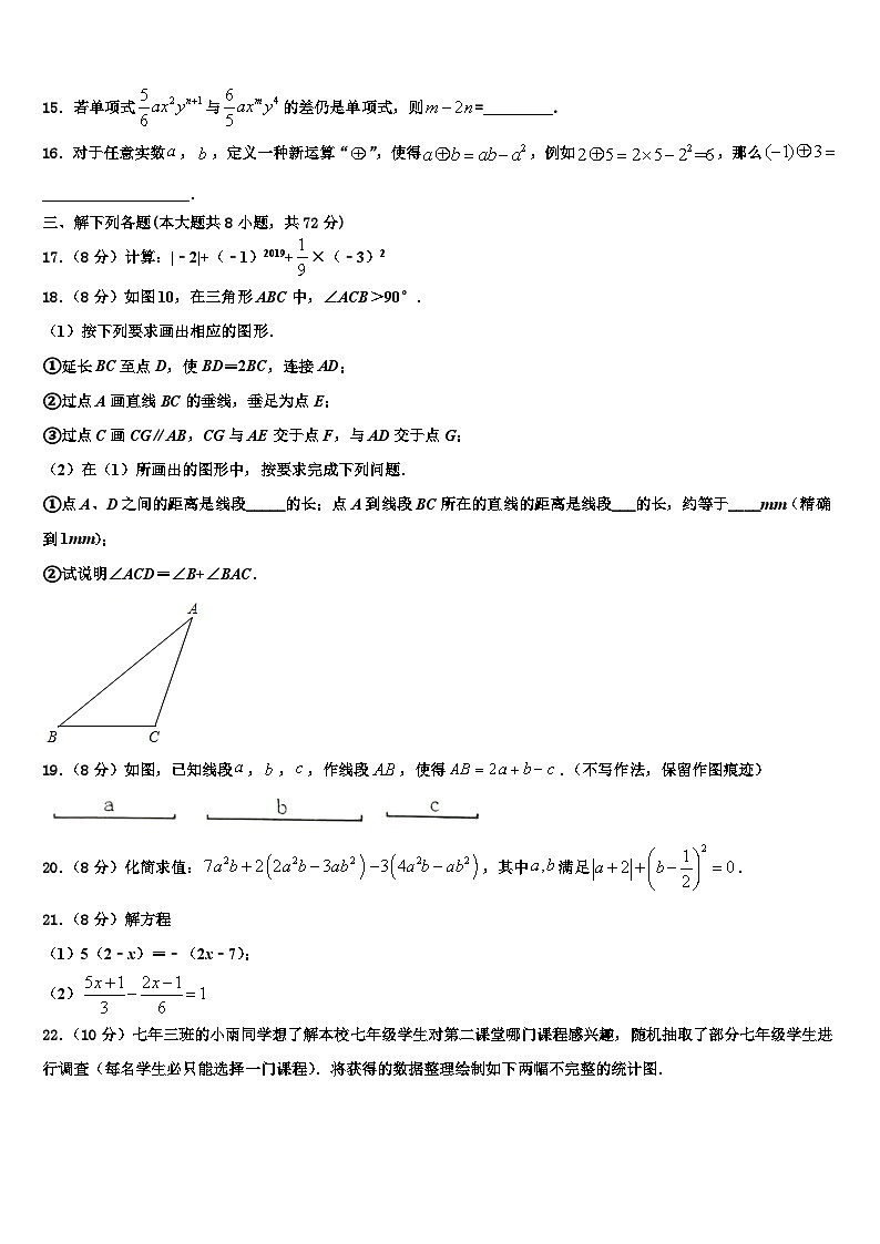 2026届上海市文来中学数学七年级第一学期期末调研试题含解析第3页