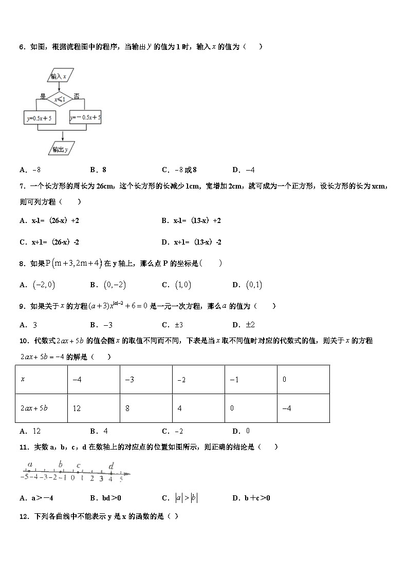 2026届四川省巴中南江县联考数学七上期末联考模拟试题含解析第2页